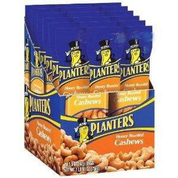 PLANTERS HONEY ROASTED cashews 18-1.5 oz-Gazaly Trading